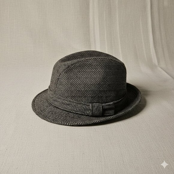 Men's Herringbone Fedora size Medium - Picture 1 of 10